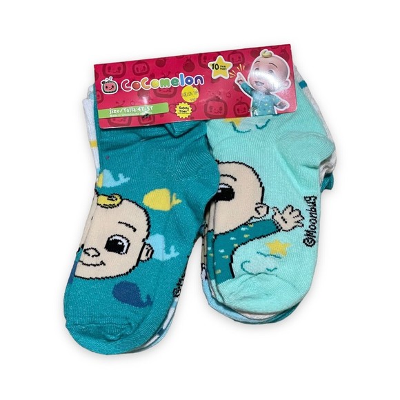 Cocomelon Toddler-infant 10 pack socks girls/boys nwt size 4t-5t - Picture 1 of 11
